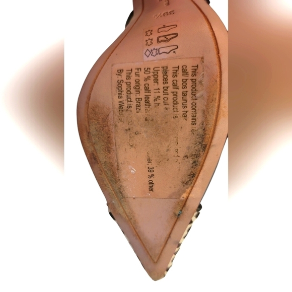 Sophia Webster Neon Multi Color Animal Print Leather Slip on Pump Heels - Picture 12 of 15